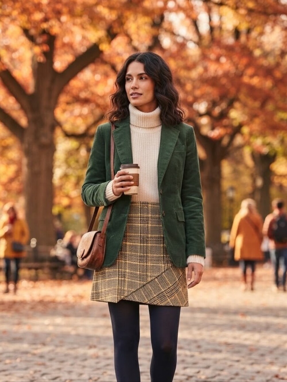 Cabi Tailored Plaid Tweed Mini Skirt – Size Small